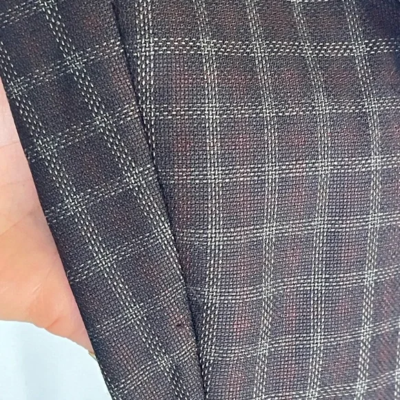 GUCCI Checkered wool Blazer with red stitch trim, blue/red, IT48R, (38R US), GUC - Picture 6 of 15